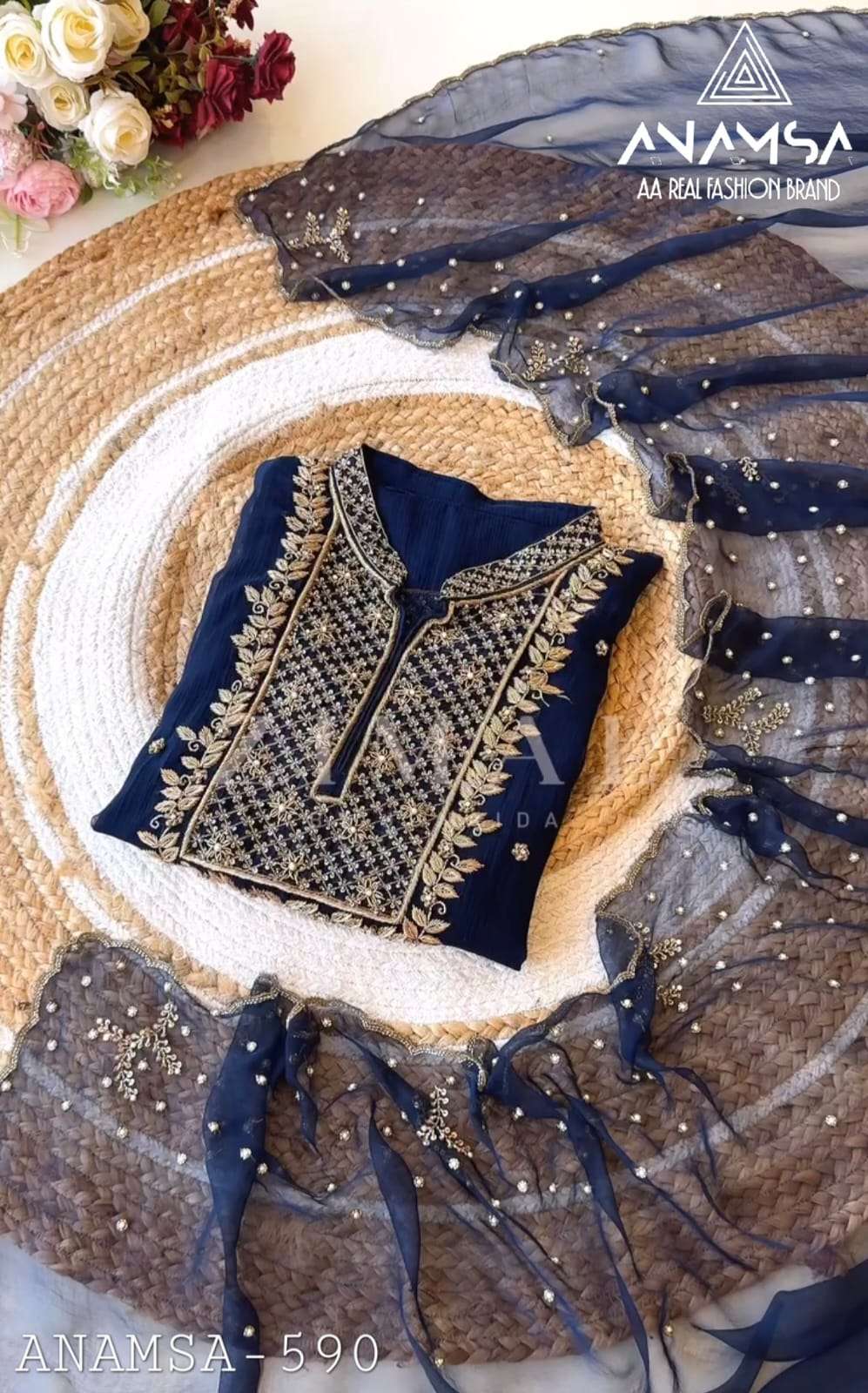 D No-590 Semi Stitched By Anamsa